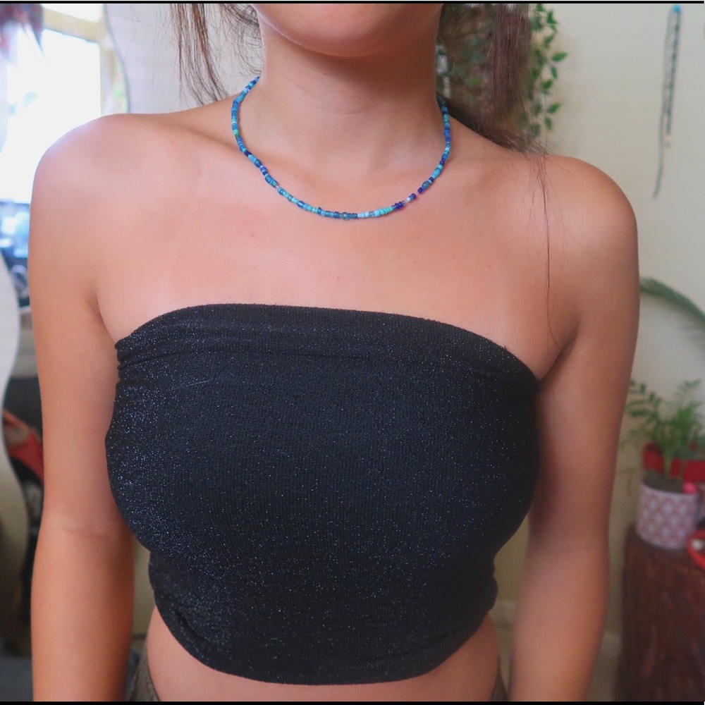 Black sparkly tube top!!